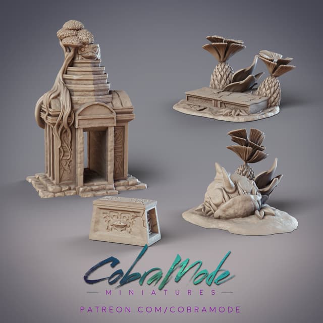 Jungle Temple Scatter Terrain (4pc)