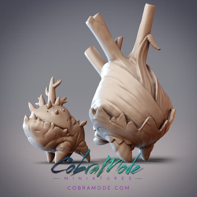 Vegetable Monsters - Potato, Fennel, Leek, and Lettuce, Plantform Nature Spirits (Pre-supported)
