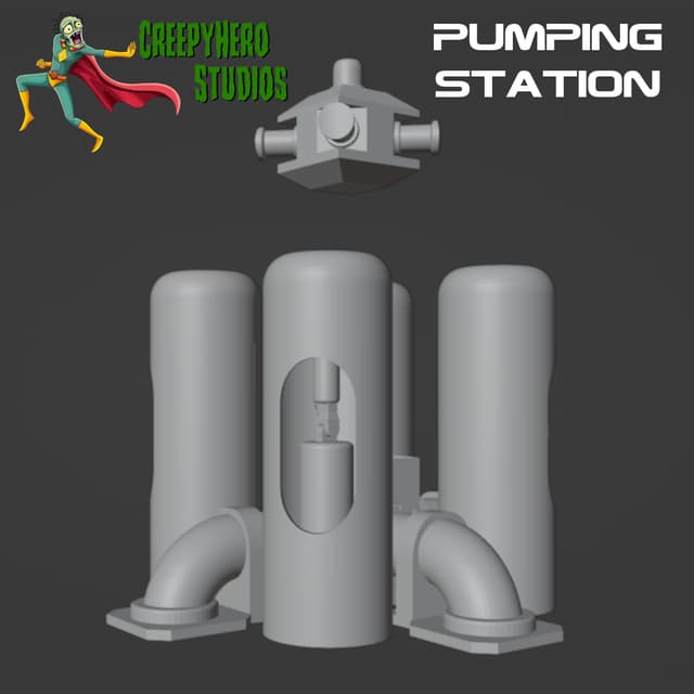 Science Fiction Fuel Pumping Station