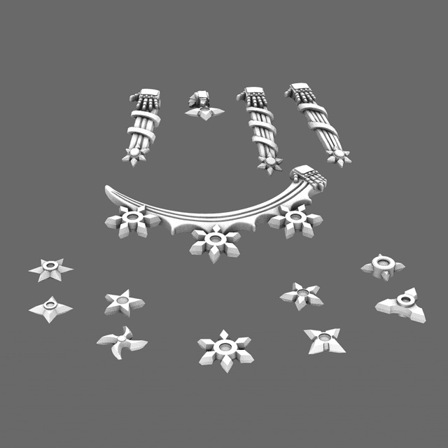 Cyber Samurai Shuriken Stars LEFT