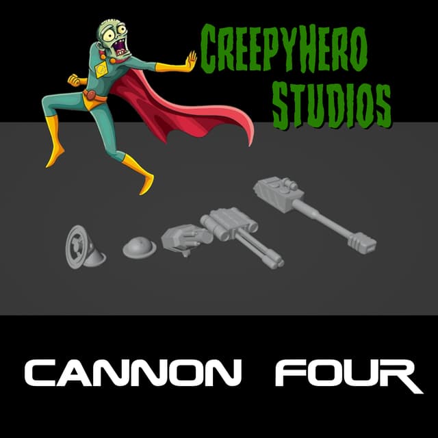 Gaslands Cannon Four Set