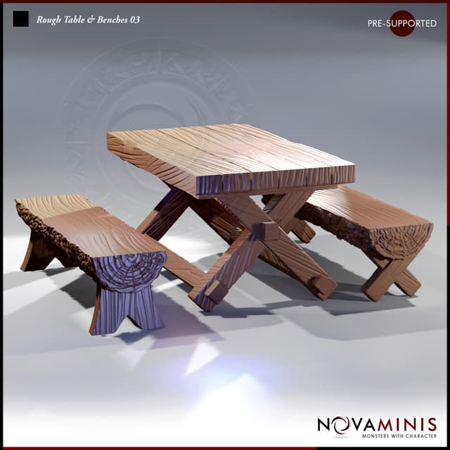 Rough Table and Benches 03