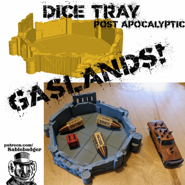 DIce Tray - Post Apocalypse/Gaslands Themed