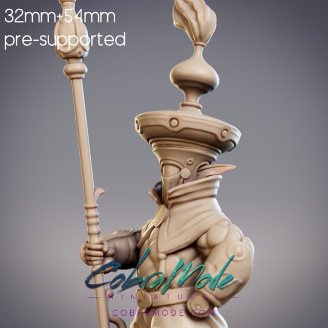 Flame Sentry - Lamplighter Shishtar Guildsperson (Pre-Supported)