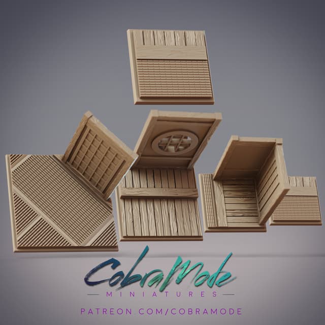 Japanese Interior Square Base Pack (4pcs)