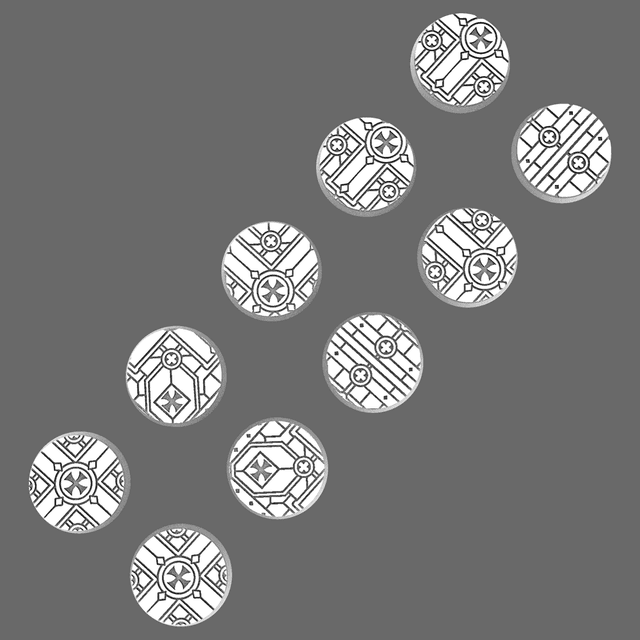 Crusader Knights Fortress Tile 28.5mm Round Bases