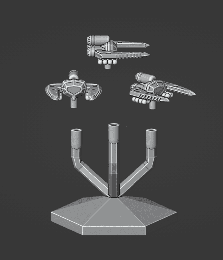 Blade Bomber Wing Spaceship and Flightstand