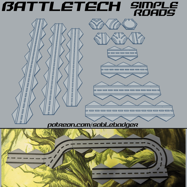 Battletech - Hex map roads
