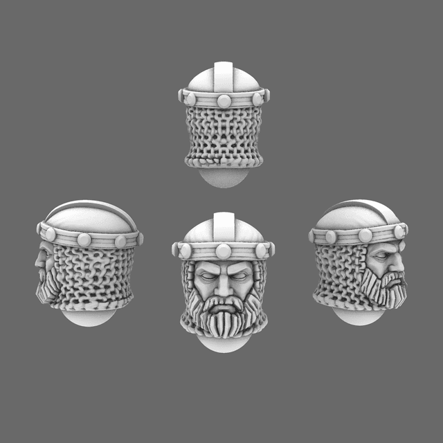 Crusader Knights Chain Coif Heads