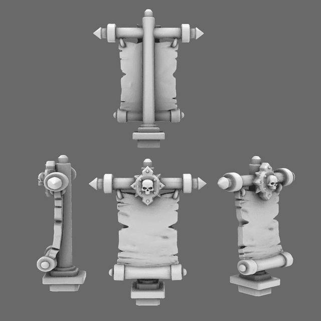 Crusader Knights Back Pack Toppers - Parchment Relics
