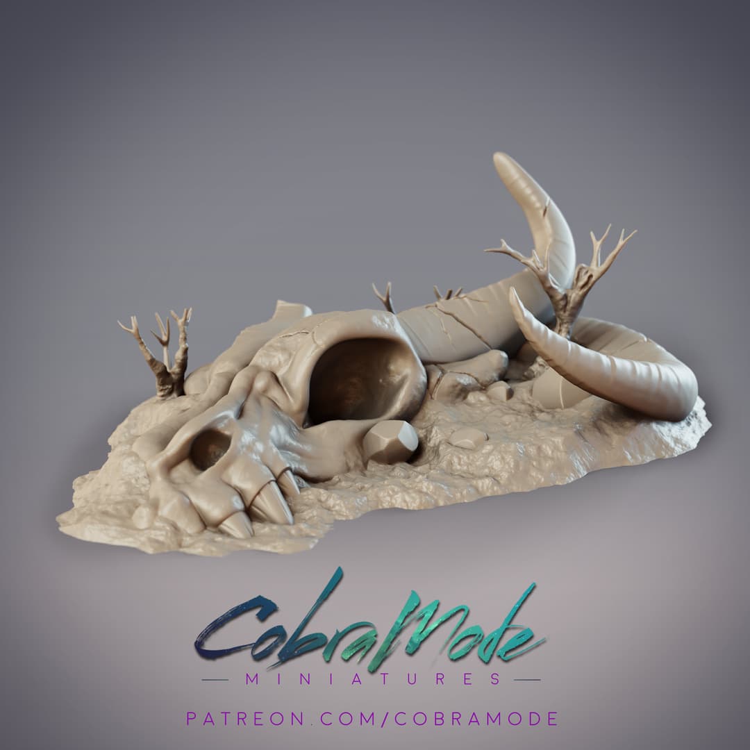 Huge Creature Skull Desert Scatter Terrain (Supportless)