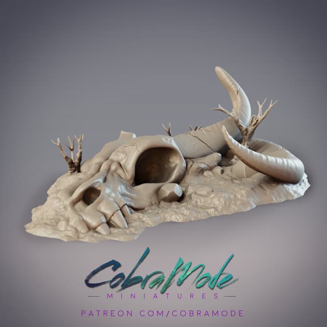 Huge Creature Skull Desert Scatter Terrain (Supportless)