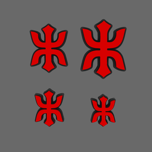 Red Ronin Chapter Flat Symbols