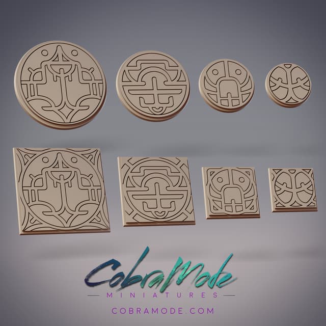 Ancient Pattern Base Pack (8pcs) - Round and Square Versions