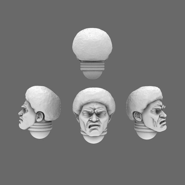Lion Spirit Knights Afro Heads