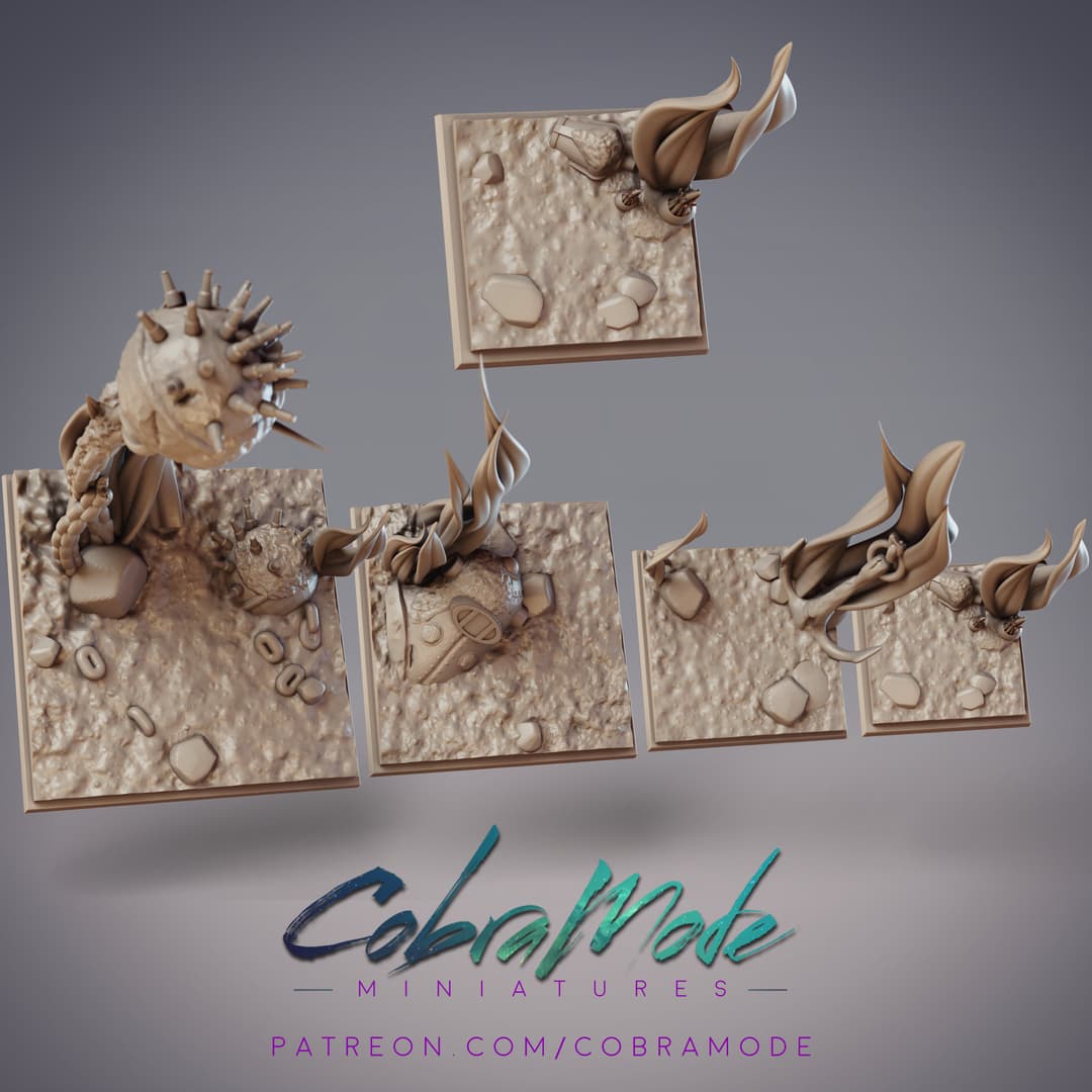 Deep Sea Square Base Pack (4pcs)