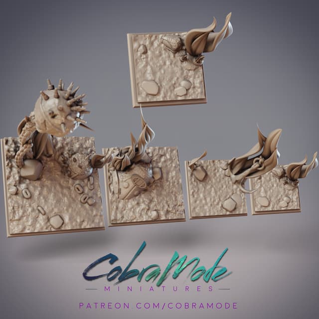 Deep Sea Square Base Pack (4pcs)
