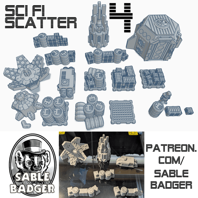 Sci Fi Scatter Terrain set 4