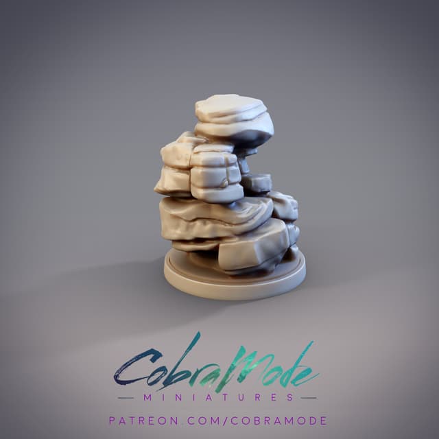 Stacked Rock Base (25.4mm)