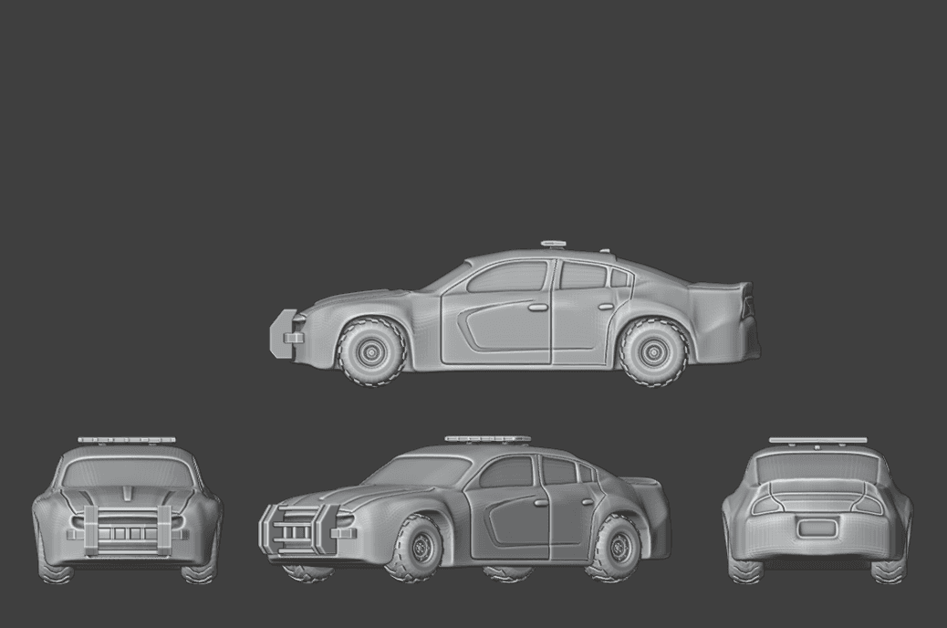 Modern 28mm Scale Cop Car