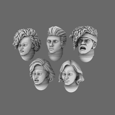 Galactic Boy Band Exposed Glam Rocker Heads