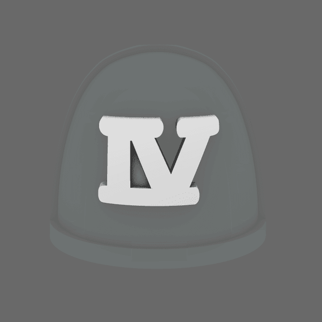 Space Knights V10K Standard Roman Numeral 04 Shoulder Symbols