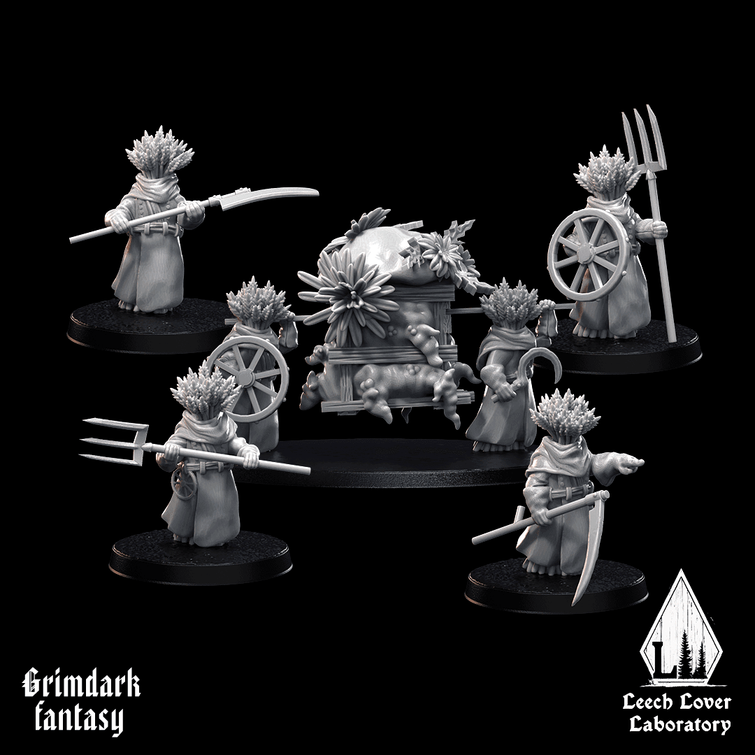 Ustilago Ttritici wheat brutes and Her Dandelion noble high for grimdark wargames