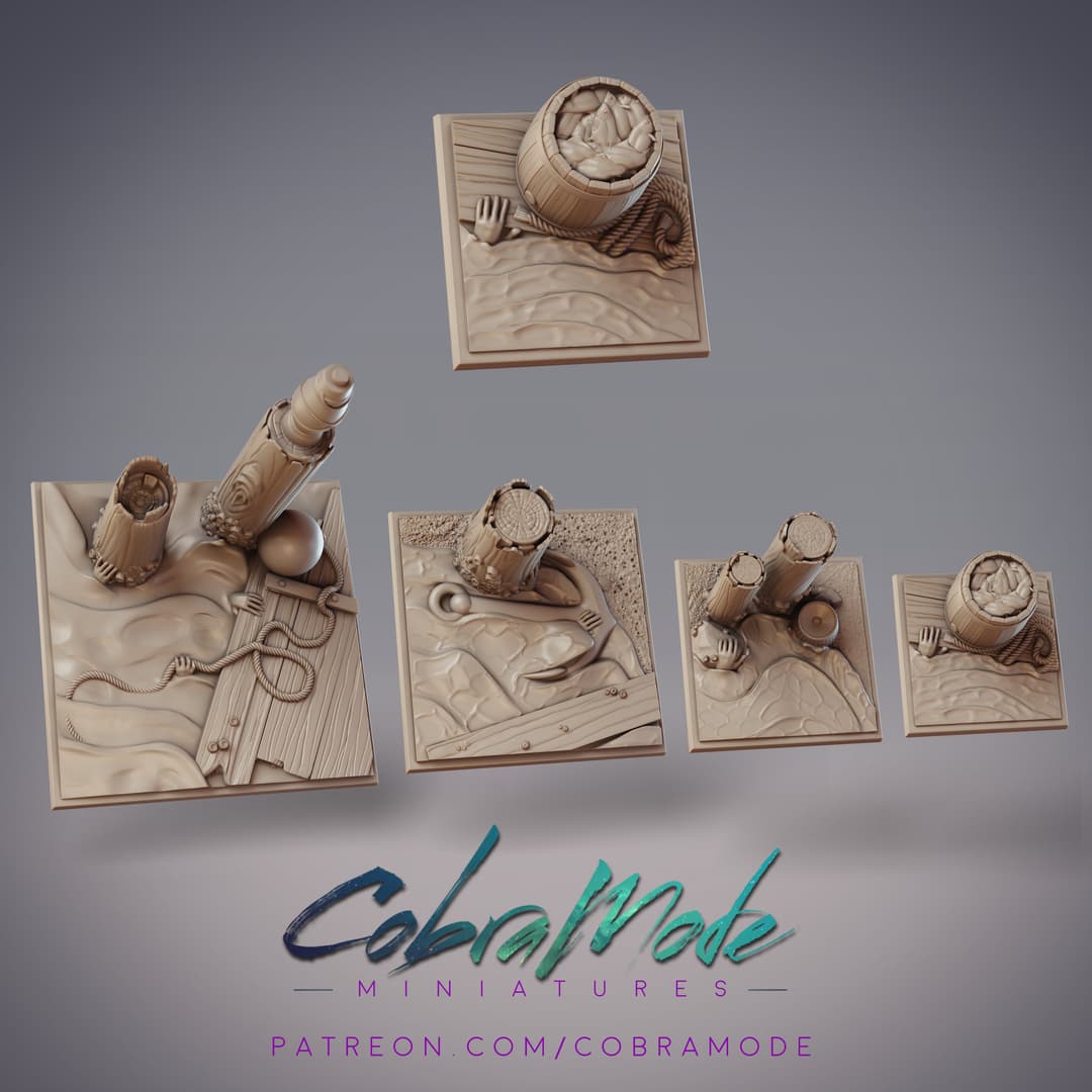 Watery Grave Square Base Pack (4pcs)