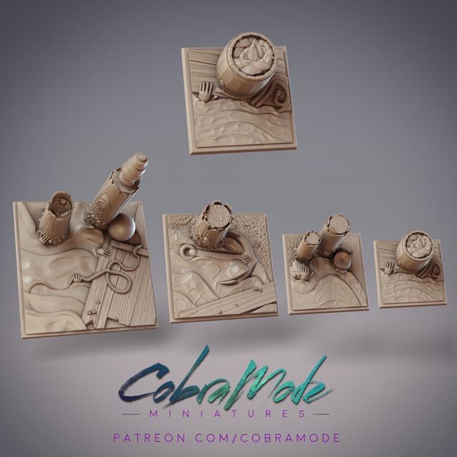 Watery Grave Square Base Pack (4pcs)