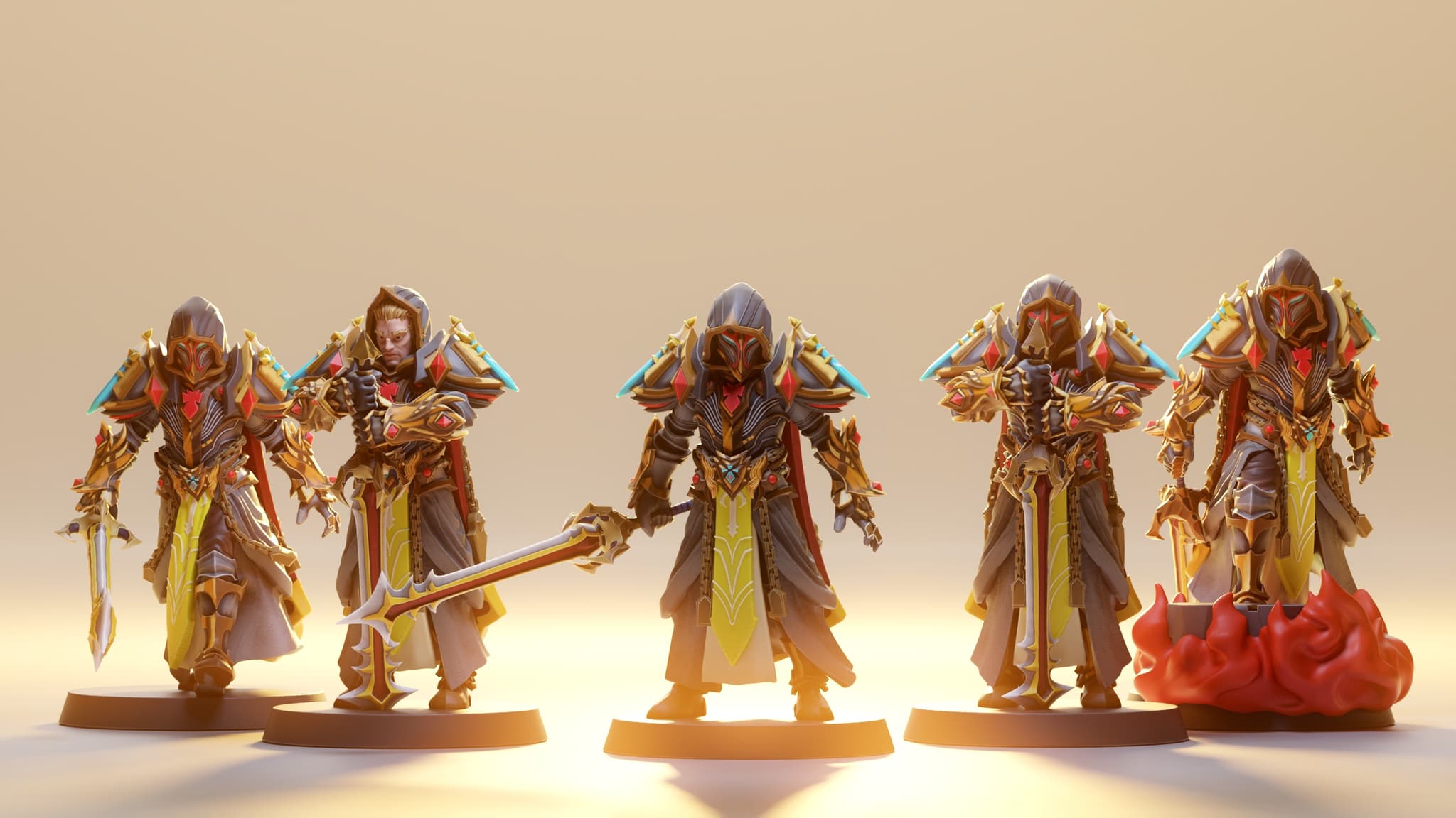 Paladins x5 miniatures