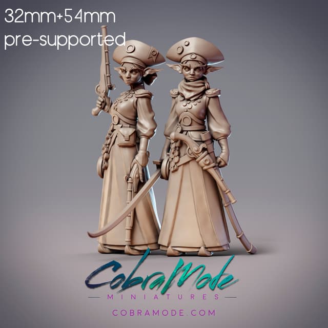 Female Elf Bodyguards - Dihya & Dahna, Taforalt Mercenaries (Pre-supported)