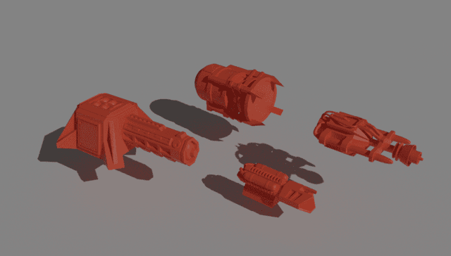 Gaslands 20mm (1:64) Scale High Tech Weapon Set STL – Sci-Fi Car Combat Accessories for Tabletop Miniature Wargaming