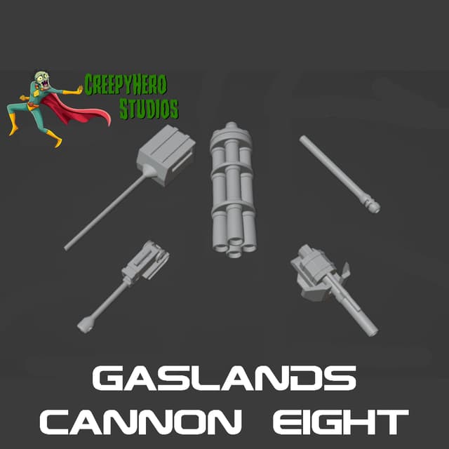 Gaslands Cannon Eight Set