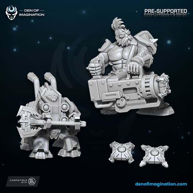 Space Dwarfs - Brawler with Mine Launcher Set