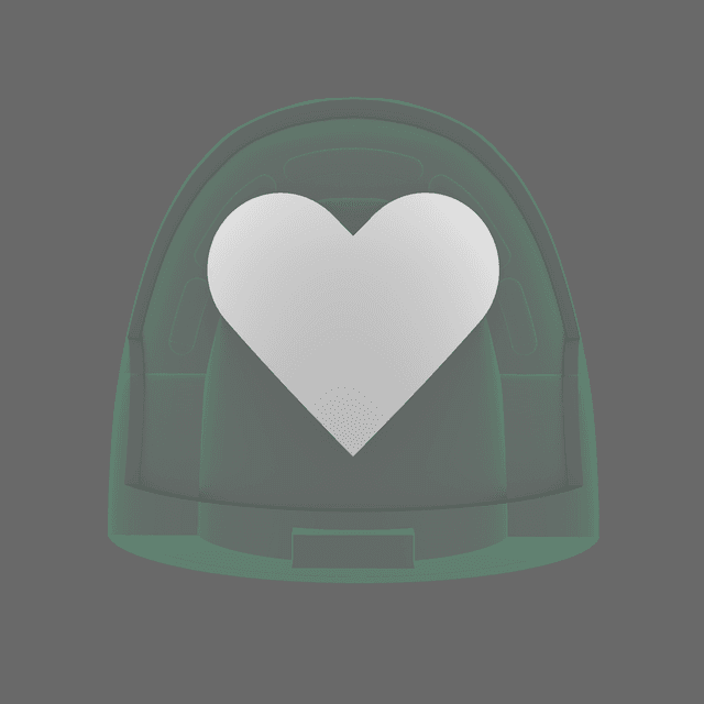 Cupid's Rangers V10R Heart Shoulder Symbols