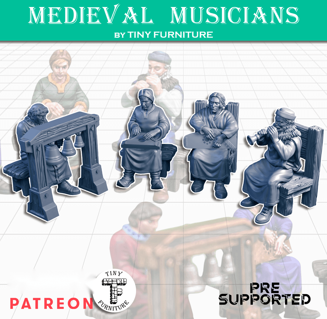 Medieval Musicians (SITTING FOLKS)