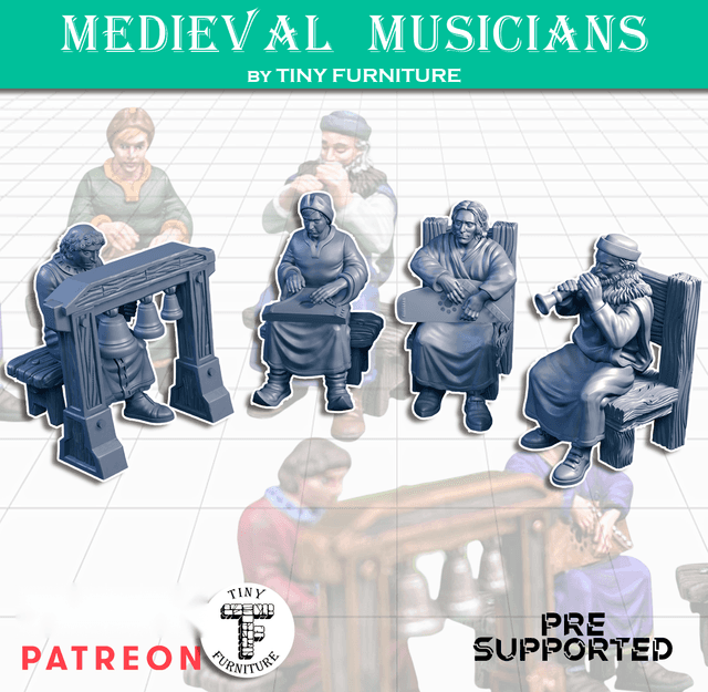 Medieval Musicians (SITTING FOLKS)