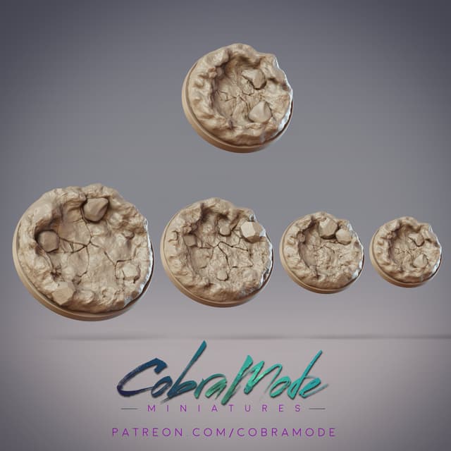 Crater Bases Pack (4pcs)