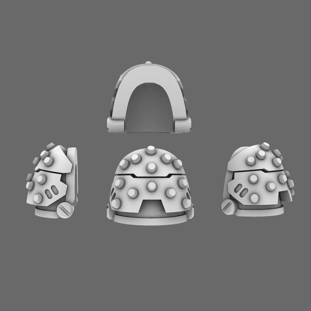 Space Knights V5 Defiance Studded Shoulder Pads Type C
