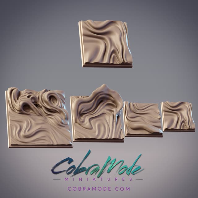 Wind Sculpted Stone Square Base Pack (4pcs)