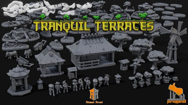 Tranquil Terraces - 6mm Diorama Set