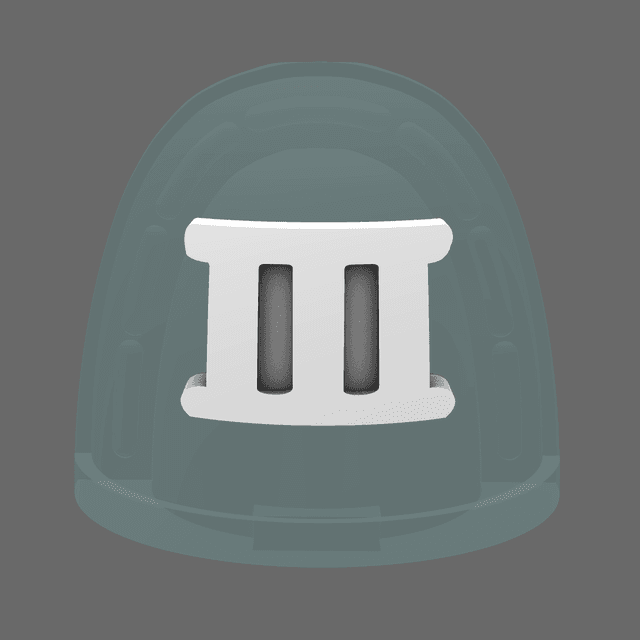 Space Knights V10K Standard Roman Numeral 03 Shoulder Symbols