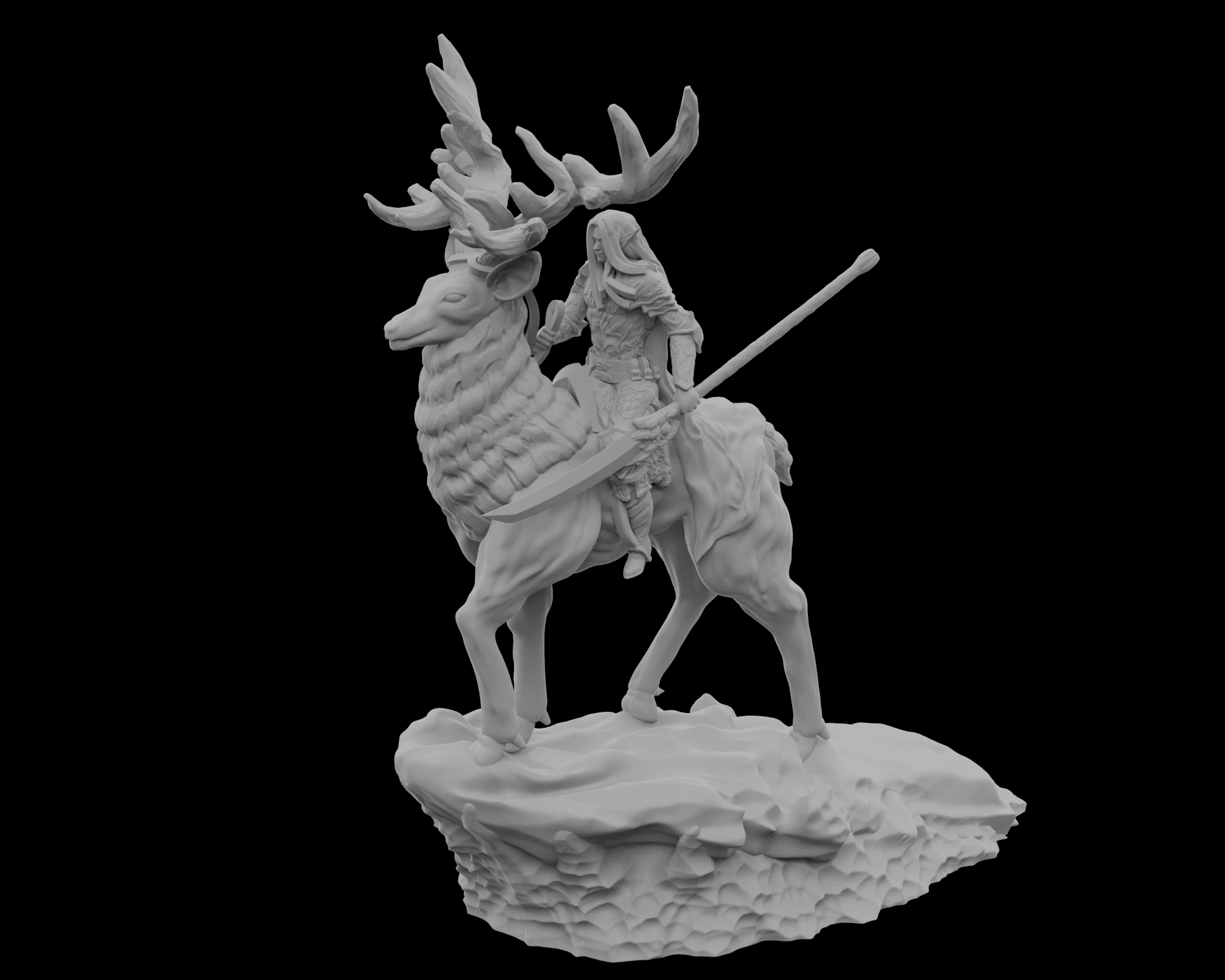 Elf - Rider - Stag - V2 - by STF_CSC