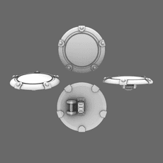 Space Knights Domed Shield Type B NOHAND