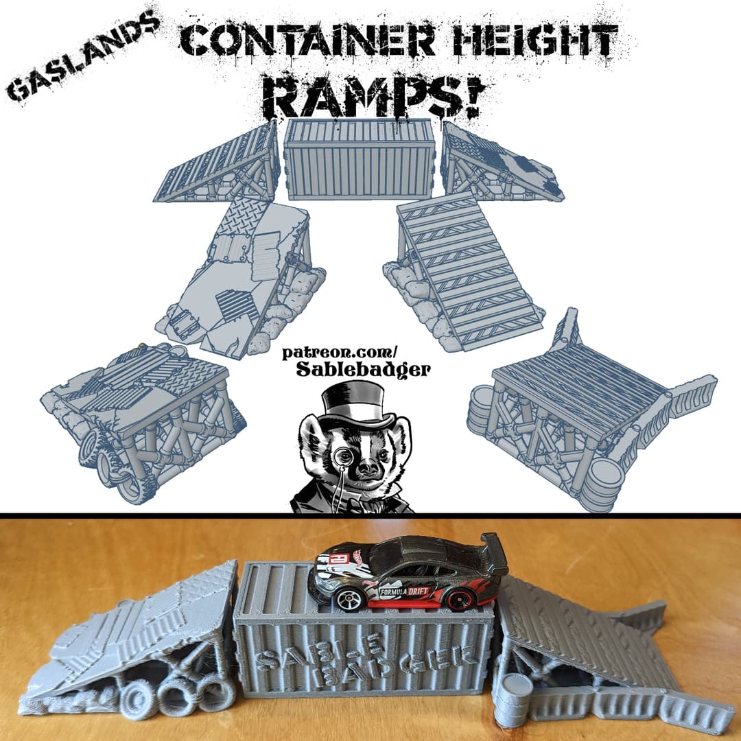 Gaslands - Container Height Ramps