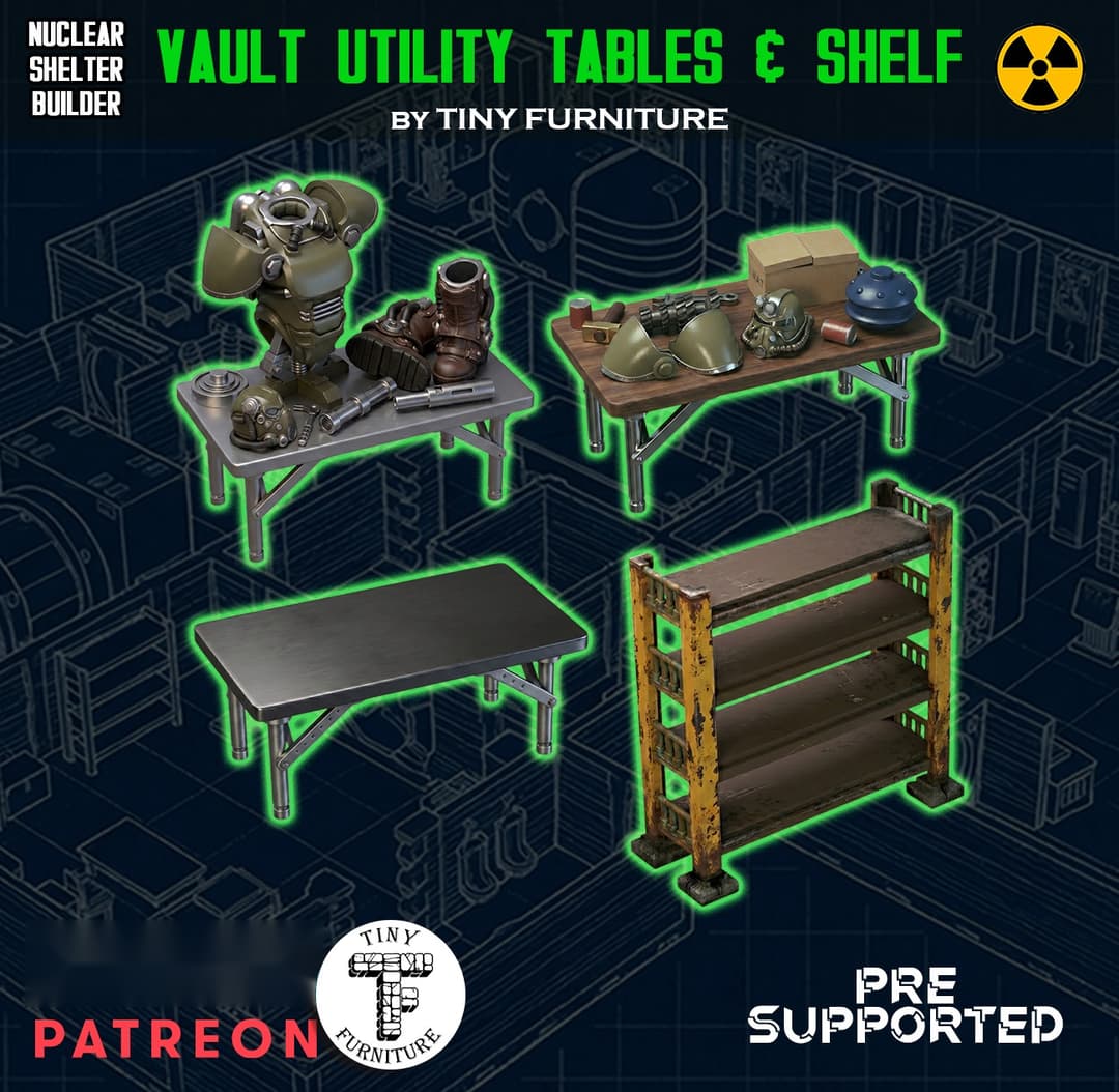 Vault Utility Tables & Shelf
