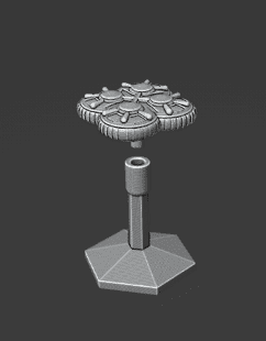 Medium Utility Class Saucer Spaceship and Flight Stand