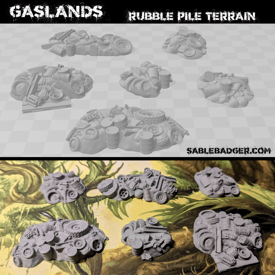 Gaslands - Rubble Pile Terrain