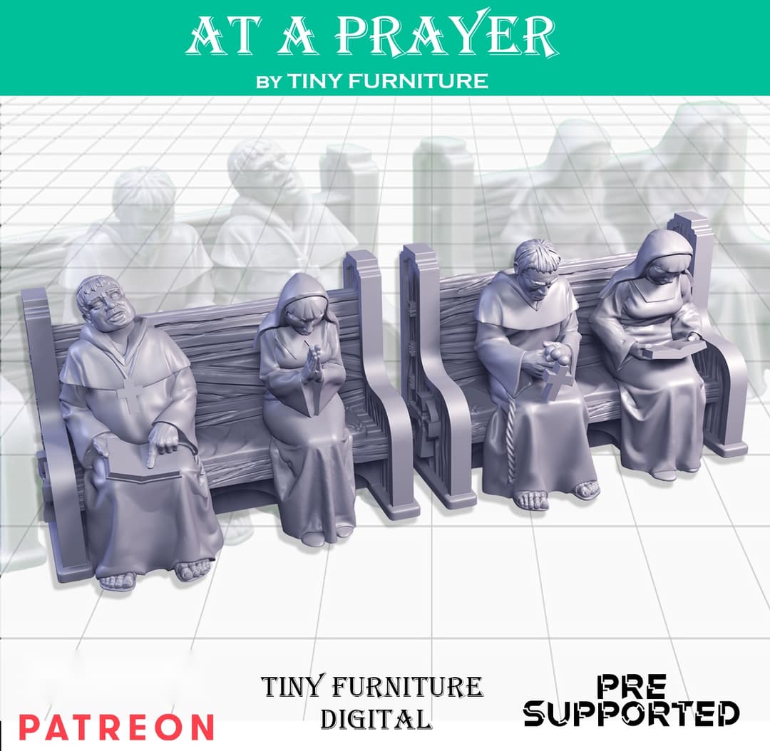 At a prayer (SITTING FOLKS)