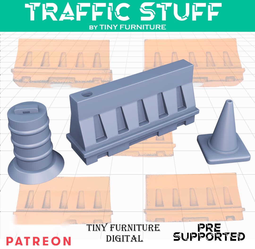 Traffic stuff (barriers, drums and cones)